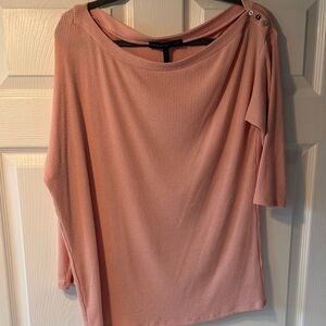 Women's Pink Ribbed Top